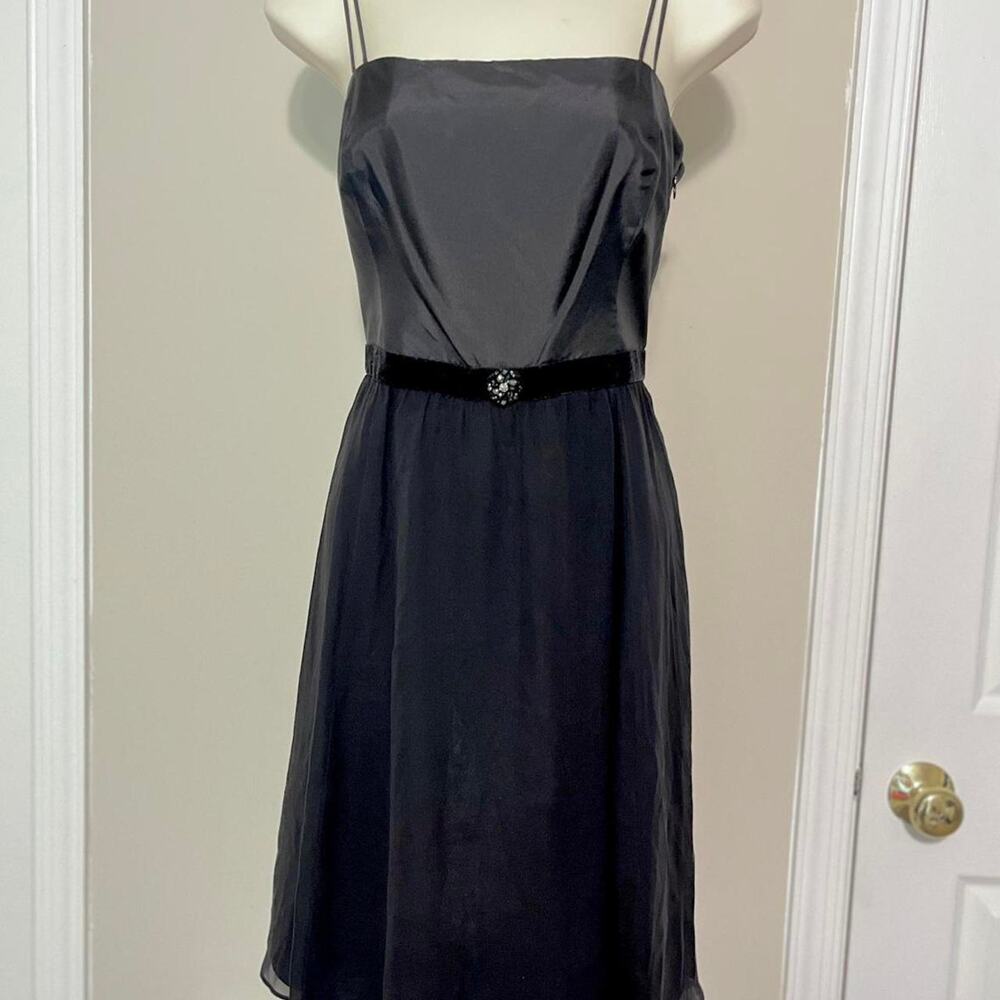Ann Taylor black silk dress size 4P